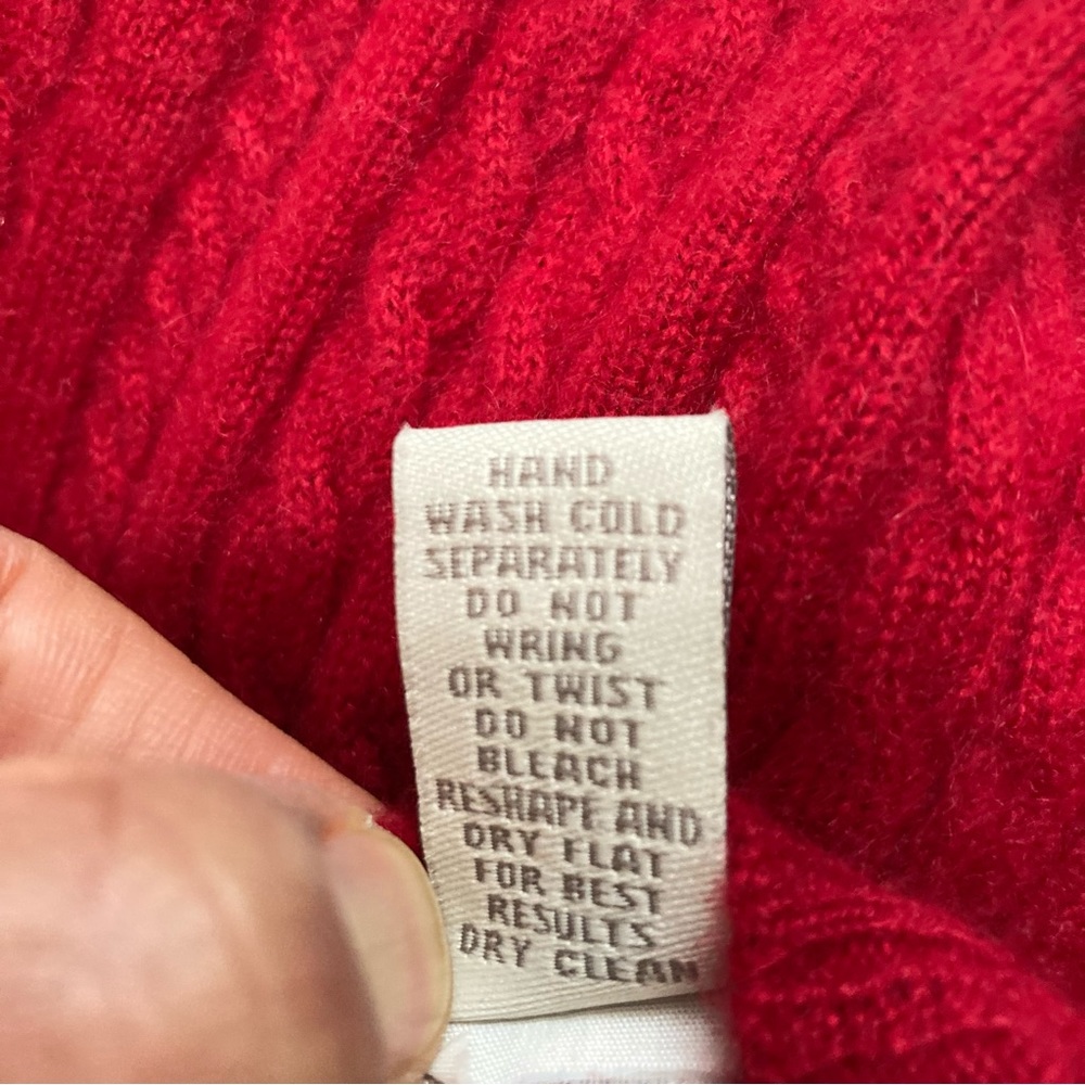 Valerie Stevens Cashmere Sweater, Size Large Red - Picture 7 of 9